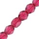 Abalorios facetadas cristal Checo Fire Polished 4mm - Crystal ruby red